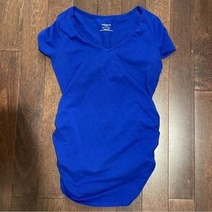 Motherhood Maternity Short Sleeve Side Ruched Shirt